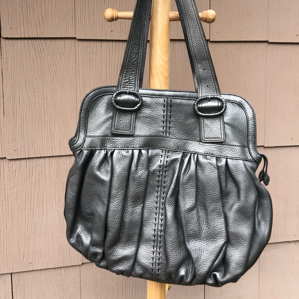 Cole Haan Silver Pewter Dark Grey Purse